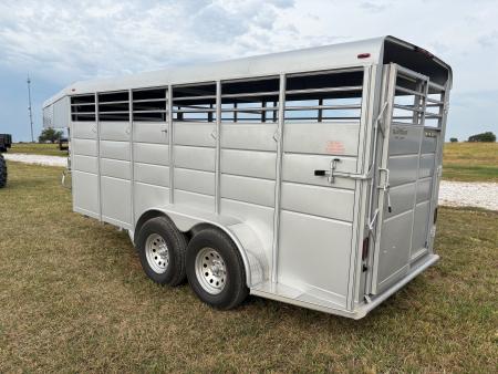 New 2026 Calico 6x16 Tandem 7K GN Stock Trailer W/ 1 Cut Gate