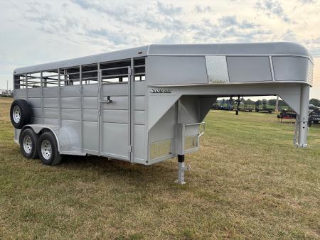 New 2026 Calico 6x16 Tandem 7K GN Stock Trailer W/ 1 Cut Gate