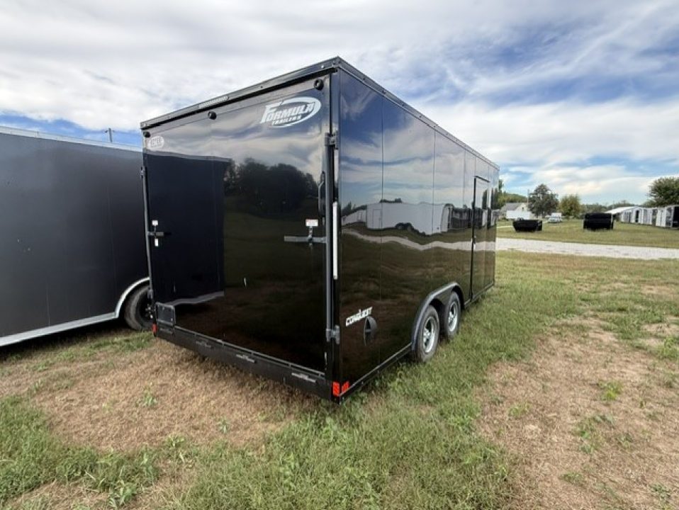 Used 2023 Formula Trailers CONQUEST 8.5x18 BLACKOUT w. UTV ESACPE DOOR Cargo / Enclosed Trailer