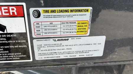 New 2027 Lamar 14' Dump Trailer