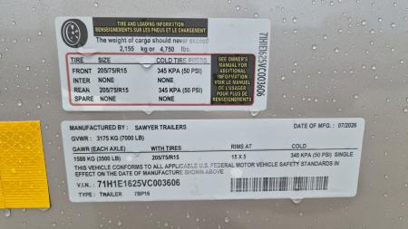 New 2027 Sawyer Enclosed Trailers 7'X16' 7K Cargo / Enclosed Trailer