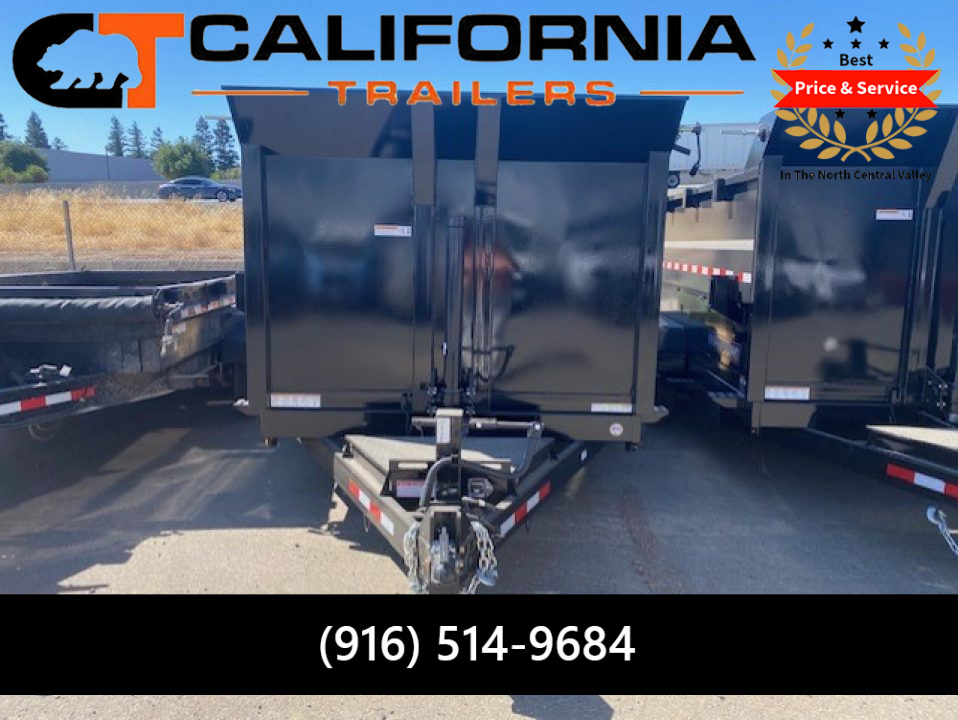 New 2027 Sure-Trac 7x14 HD Low Profile 4ft Side Telescopic Dump 14K Dump Trailer