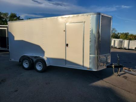 New 2026 Arising 7X16 FULL TUBE FRAME Cargo / Enclosed Trailer WITH 6'3  INTERIOR HEIGHT, REAR RAMPDOOR, .080 SEMISCREWLESS POLYCORE EXTERIOR, 1 PIECE ROOF
