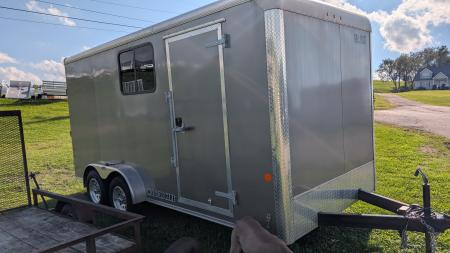 Used 2021 Car Mate 7 x 16 HD Custom Cargo Trailer w/ Ramp Door ( 84  INSIDE!!)