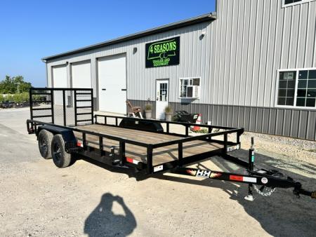 New 2027 H&H Trailers 82 X18' Rail Side Utility 7k gvwr Utility Trailer