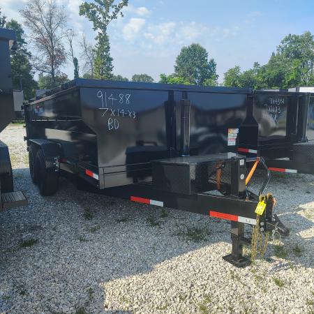 New 2026 Texas Pride Trailers 7x14x3 TA Bumper Pull , 16k axles Dump Trailer
