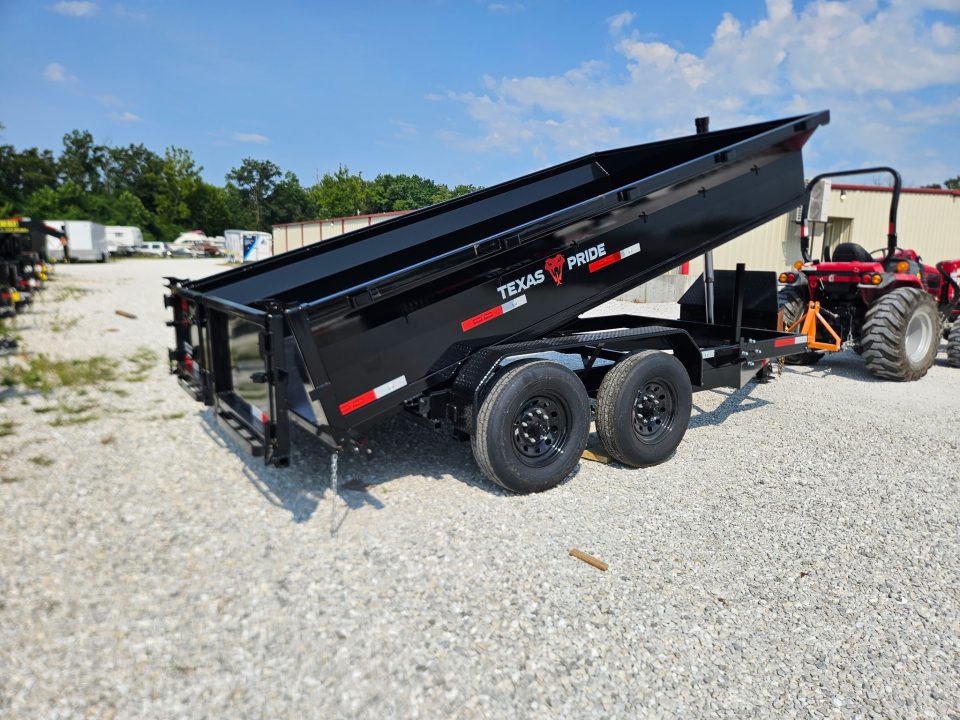New 2026 Texas Pride Trailers 7x14x2 TA with spreader gate, 14K Axles Dump Trailer