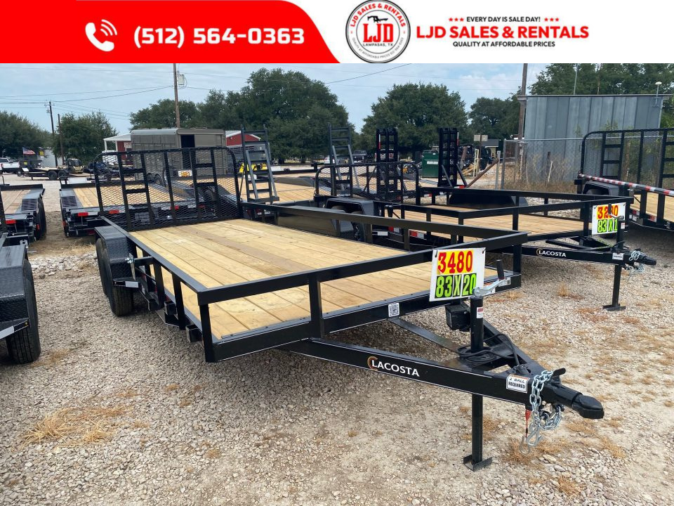 New 2027 Lacosta - 83  x 20' - Trailer Utility Trailer 7K GVWR