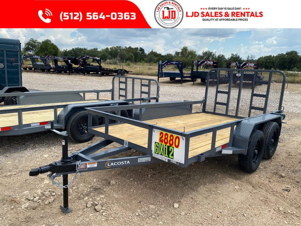 New 2027 Lacosta - 6 x 12 - TA Utility Trailer