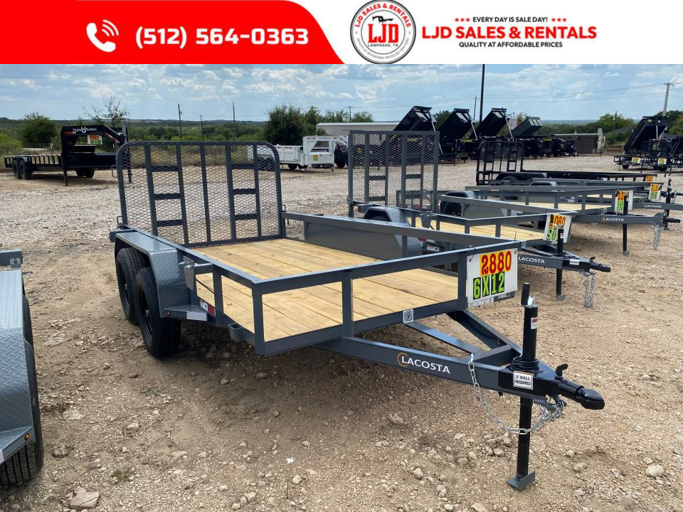 New 2027 Lacosta - 6 x 12 - TA Utility Trailer
