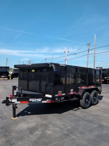 New 2026 TOP HAT TRAILERS 7x14 DX14 DUMP 4' SIDES Dump Trailer