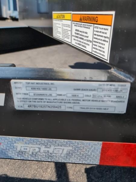 New 2026 Top Hat Trailers 18x83 EH 14K Equipment Trailer