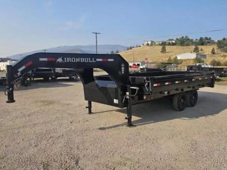 New 2027 Iron Bull 96"x16' 15k Deckover Gooseneck Dump Trailer