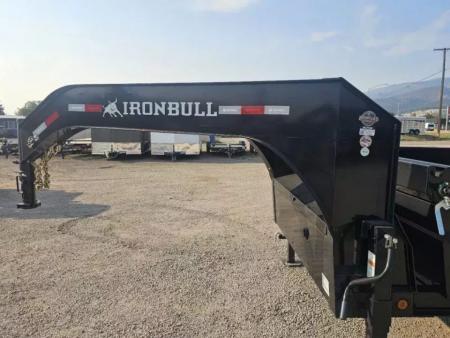 New 2027 Iron Bull 96"x16' 15k Deckover Gooseneck Dump Trailer