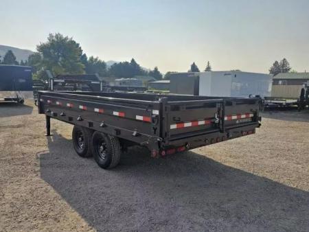 New 2027 Iron Bull 96"x16' 15k Deckover Gooseneck Dump Trailer