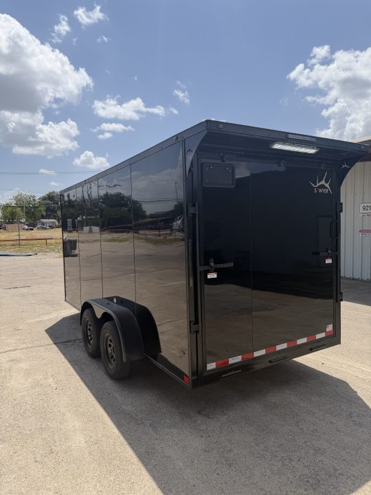 New 2027 Sawyer Trailers Brand New Black on Black 7x16 Cargo / Enclosed Trailer