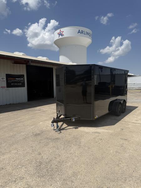 New 2027 Sawyer Trailers Brand New Black on Black 7x16 Cargo / Enclosed Trailer