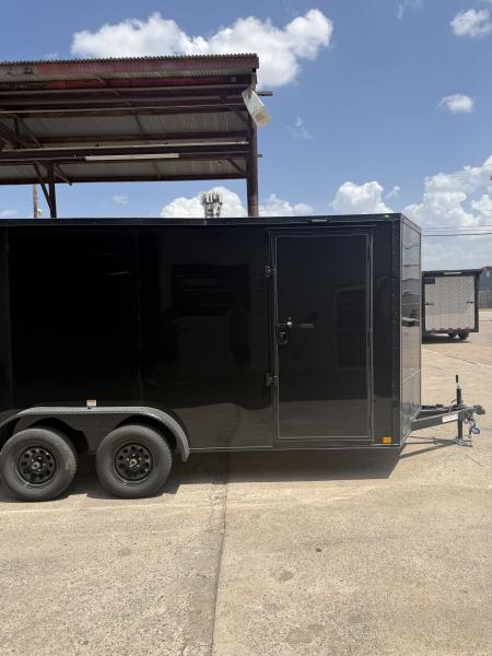 New 2027 Sawyer Trailers Brand New Black on Black 7x16 Cargo / Enclosed Trailer