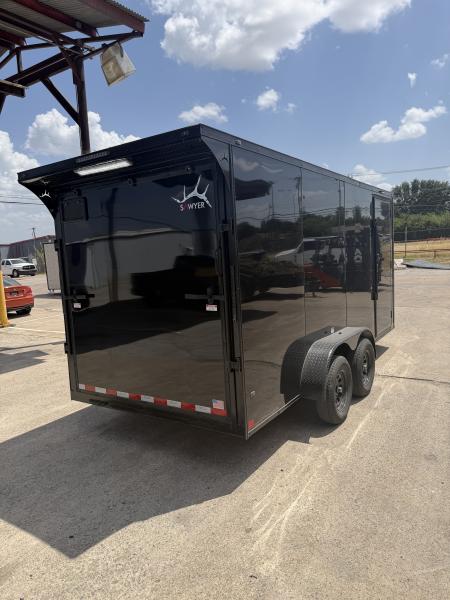 New 2027 Sawyer Trailers Brand New Black on Black 7x16 Cargo / Enclosed Trailer