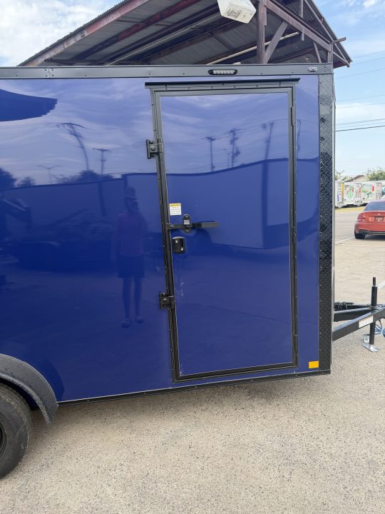 New 2027 Sawyer Trailers Brand New Jay Blue/ Blackout 7x16 Cargo / Enclosed Trailer