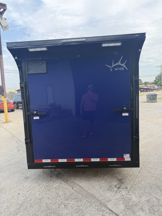 New 2027 Sawyer Trailers Brand New Jay Blue/ Blackout 7x16 Cargo / Enclosed Trailer