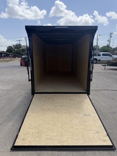 New 2027 Sawyer Trailers Brand New Jay Blue/ Blackout 7x16 Cargo / Enclosed Trailer