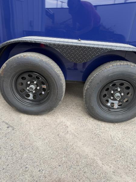 New 2027 Sawyer Trailers Brand New Jay Blue/ Blackout 7x16 Cargo / Enclosed Trailer
