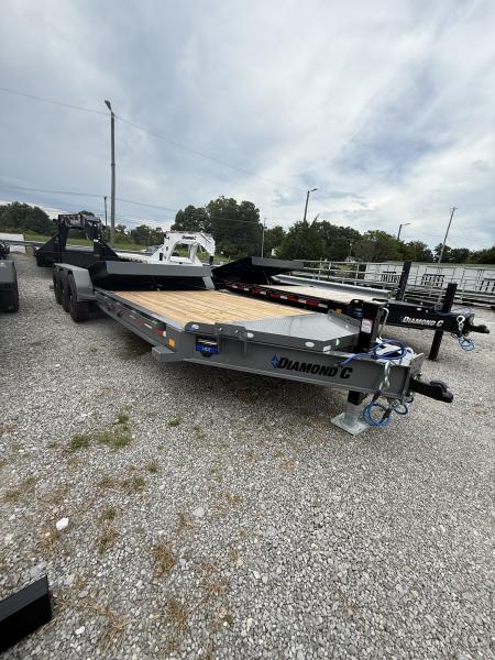 New 2027 Diamond C HDT 307 24’ Tilt Trailer, 24K GVWR, ABS BRAKES, 2SPD DROP LEG JACK, 14 PLY TIRES REMOVABLE FENDERS