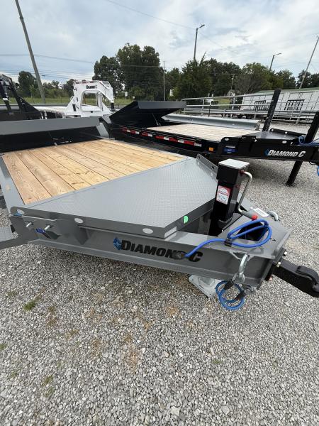 New 2027 Diamond C HDT 307 24’ Tilt Trailer, 24K GVWR, ABS BRAKES, 2SPD DROP LEG JACK, 14 PLY TIRES REMOVABLE FENDERS