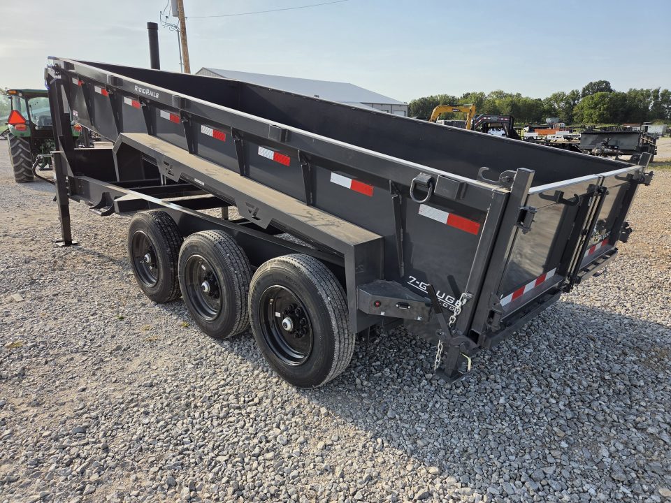 New 2027 Lamar 83X16 TRIPLE 21K GOOSENECK TELESCOPIC DUMP W/24" SIDES 7GAUGE FLOOR & 17.5/16PLY