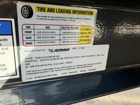 New #157942 2027 LAMAR CC 24 X 83 TANDEM AXLE 10K WOOD FLOOR CAR HAULER