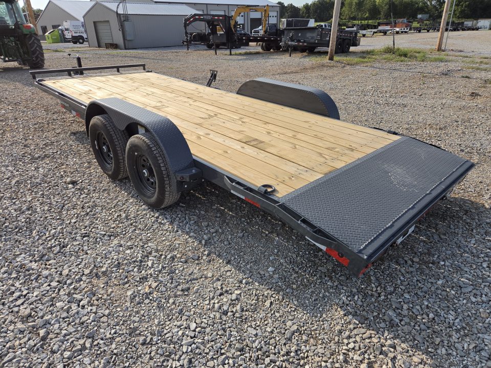 New 2027 Lamar 83X20 TANDEM 10K CAR HAULER W/2' STEEL DOVE & SLIDE OUT RAMPS
