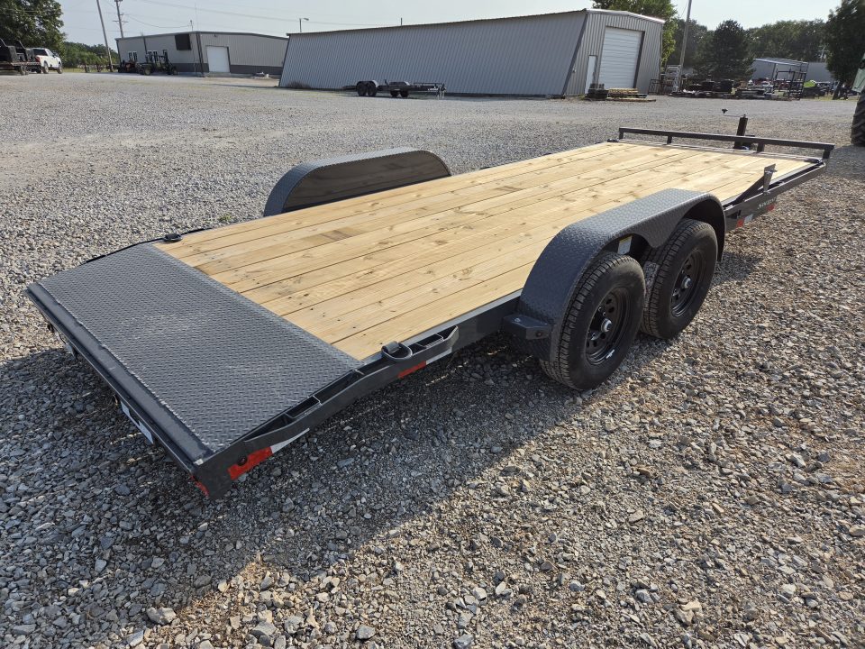 New 2027 Lamar 83X20 TANDEM 10K CAR HAULER W/2' STEEL DOVE & SLIDE OUT RAMPS
