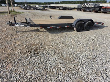 New 2027 Lamar 83X20 TANDEM 10K CAR HAULER W/2' STEEL DOVE & SLIDE OUT RAMPS