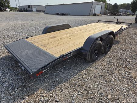 New 2027 Lamar 83X20 TANDEM 10K CAR HAULER W/2' STEEL DOVE & SLIDE OUT RAMPS