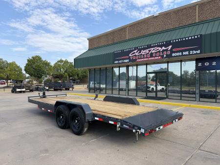 New #158276 2027 LAMAR H6 22 X 83 TANDEM AXLE 14K EQUIPMENT HAULER W/ SLIDE IN RAMPS