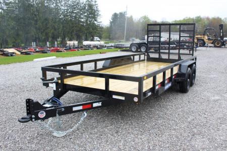 New 2027 Sure-Trac 7' x 18' Tandem Axle Tube Top Landscape Utility Trailer - 9900# GVW