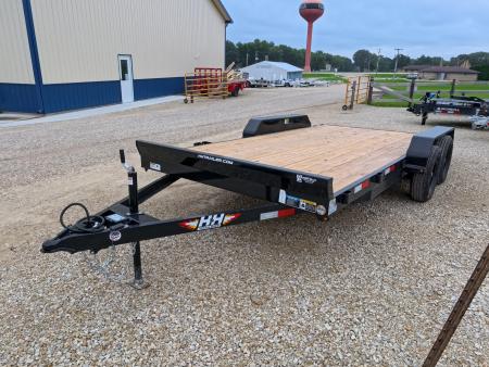 New 2027 H&H Trailers 82 X 16 (14+2) Car Hauler with 2) 3500 lb. Axles - Black