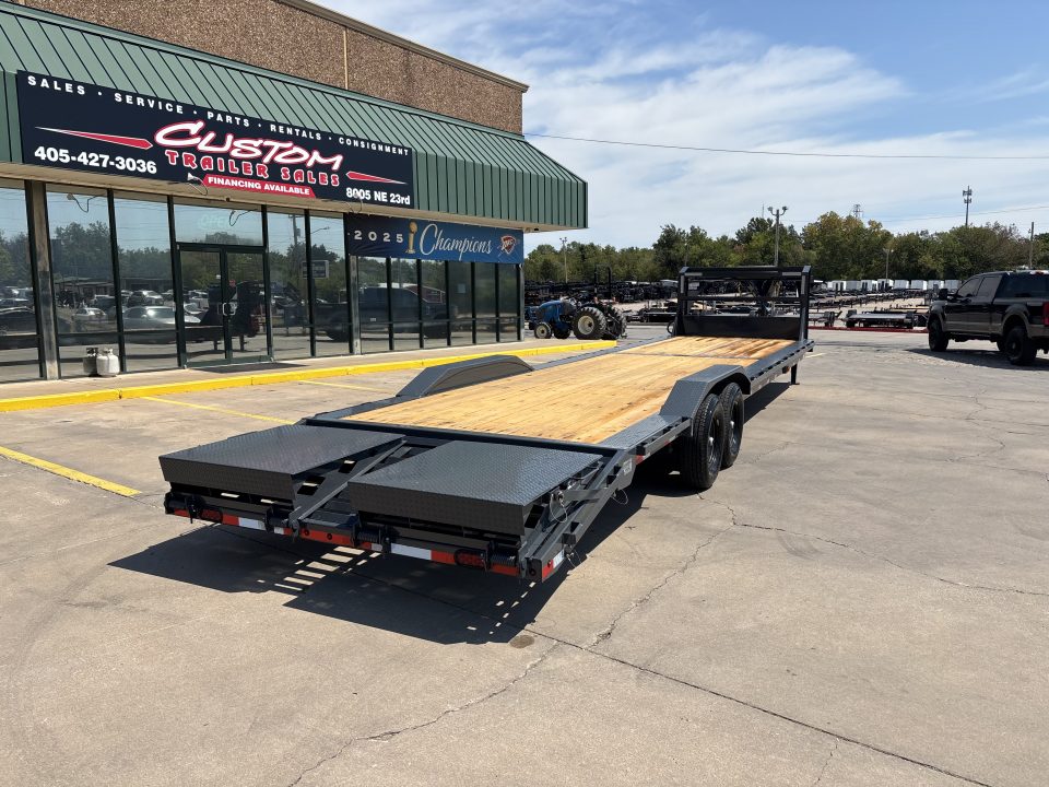 New #158517 2027 LAMAR H8 36 X 102 TANDEM AXLE 14K EQUIPMENT GOOSENECK W/ RHINO RAMPS