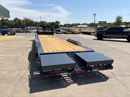 New #158517 2027 LAMAR H8 36 X 102 TANDEM AXLE 14K EQUIPMENT GOOSENECK W/ RHINO RAMPS