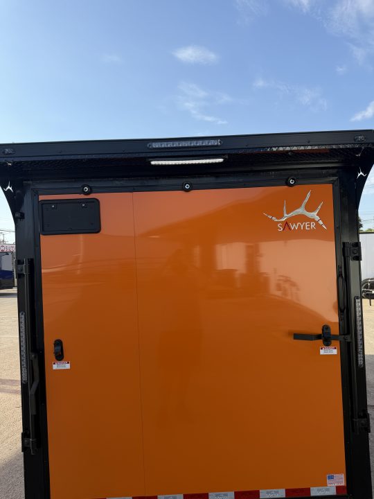 New 2027 Sawyer Trailers Brand New Orange / Blackout 7x16 Cargo / Enclosed Trailer