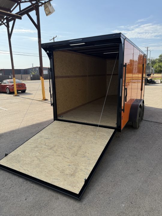 New 2027 Sawyer Trailers Brand New Orange / Blackout 7x16 Cargo / Enclosed Trailer