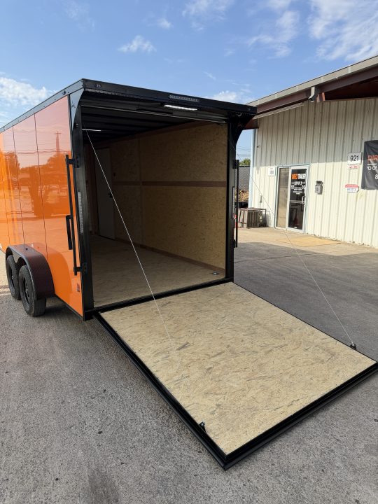 New 2027 Sawyer Trailers Brand New Orange / Blackout 7x16 Cargo / Enclosed Trailer