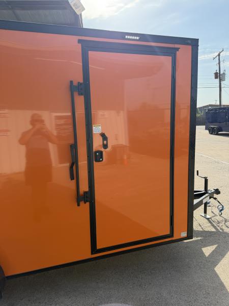 New 2027 Sawyer Trailers Brand New Orange / Blackout 7x16 Cargo / Enclosed Trailer