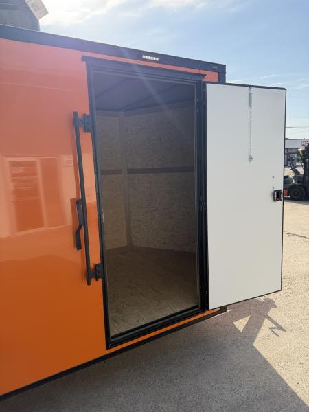 New 2027 Sawyer Trailers Brand New Orange / Blackout 7x16 Cargo / Enclosed Trailer