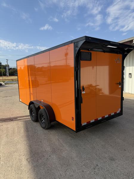 New 2027 Sawyer Trailers Brand New Orange / Blackout 7x16 Cargo / Enclosed Trailer
