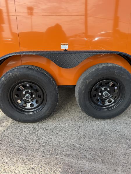 New 2027 Sawyer Trailers Brand New Orange / Blackout 7x16 Cargo / Enclosed Trailer