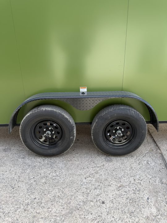 New 2027 Sawyer Trailers Brand New Army Green / Blackout 7x16 Cargo / Enclosed Trailer