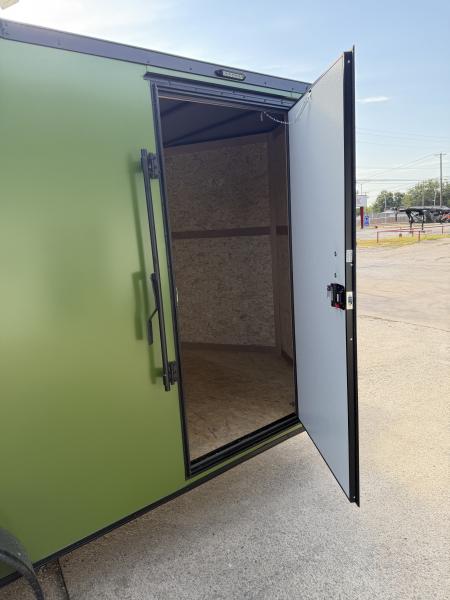 New 2027 Sawyer Trailers Brand New Army Green / Blackout 7x16 Cargo / Enclosed Trailer