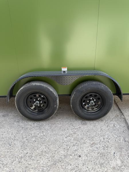New 2027 Sawyer Trailers Brand New Army Green / Blackout 7x16 Cargo / Enclosed Trailer